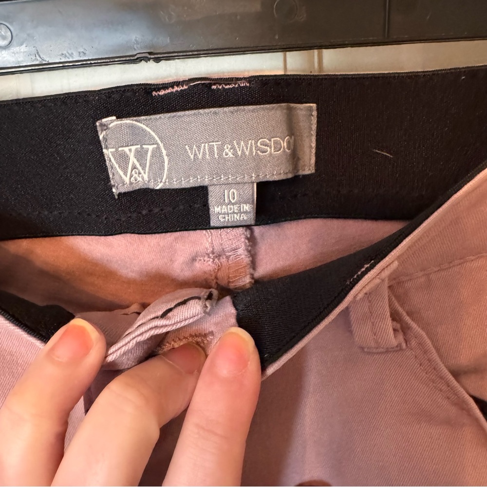 Wit & Wisdom Ankle Pants Size 10 – Mauve Stretch Cotton Blend - Picture 2 of 5